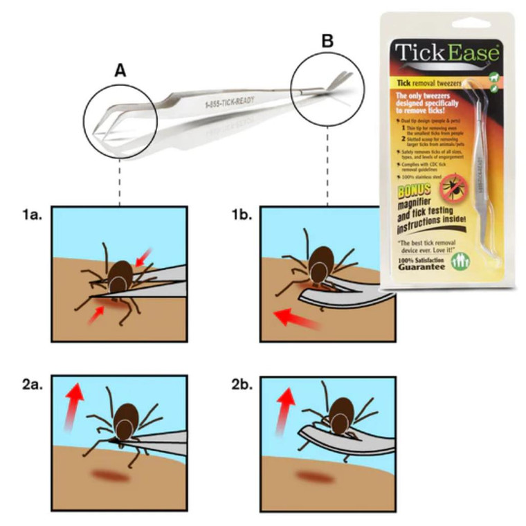 TickEase Stainless Steel Tick Removal Device