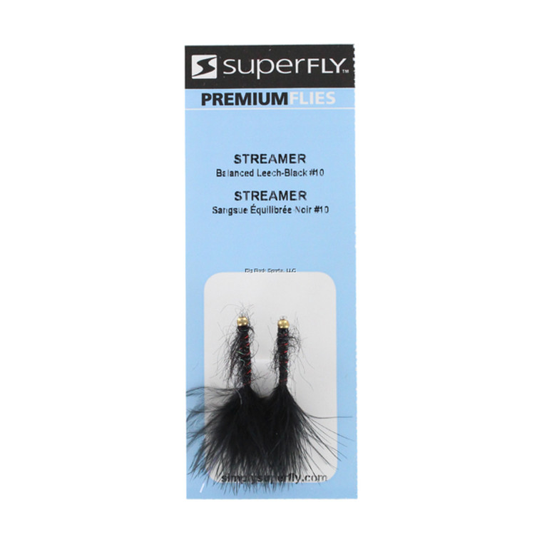 Superfly Streamer Balanced Leech Black #10