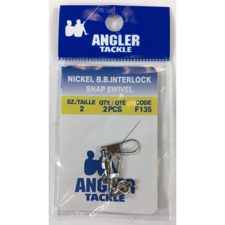 Angler Ball Bearing Swivel Interlock Snap
