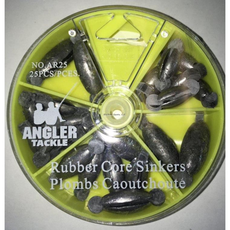 Angler Rubber Core Dial-A-Sinker 25 pcs