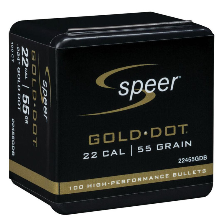 Speer Gold Dot .224 55gr Bonded