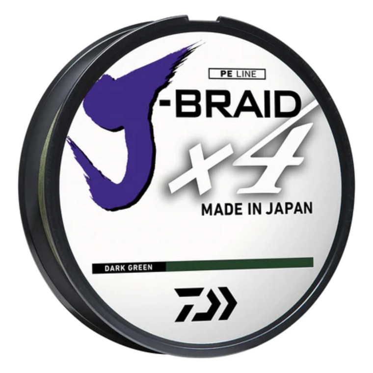 Daiwa J-Braid X4 Braided Line ~ Dark Green