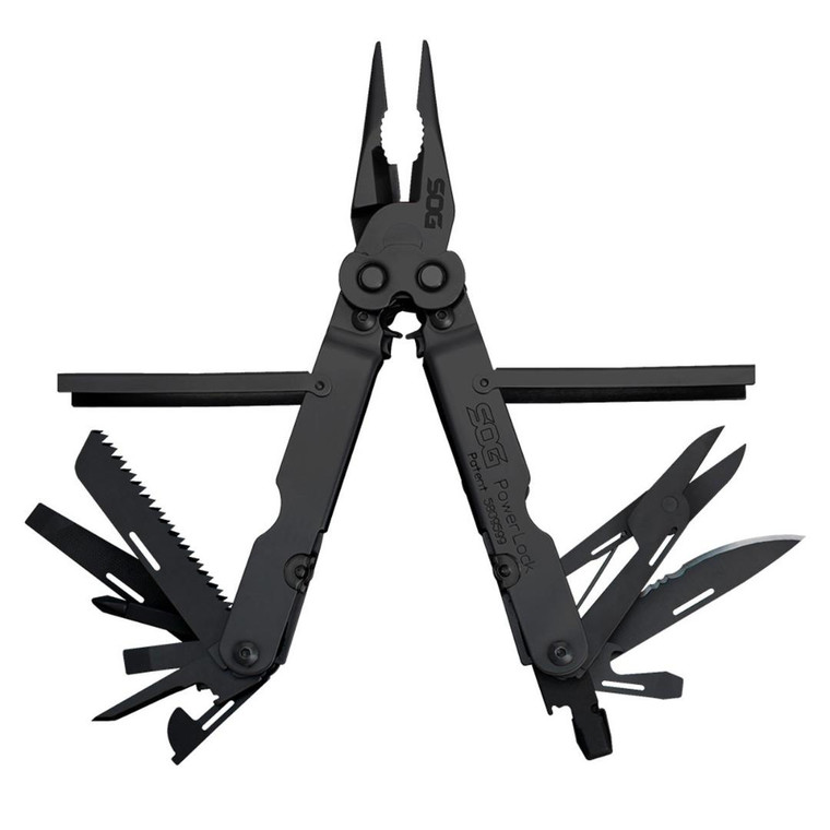 SOG Powerlock w/Scissors / Nylon Sheath / Black Oxide