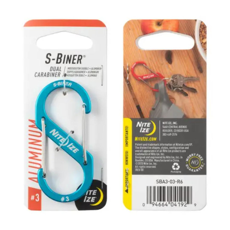 Nite Ize S-Biner® Aluminum Dual Carabiner #3 - Blue