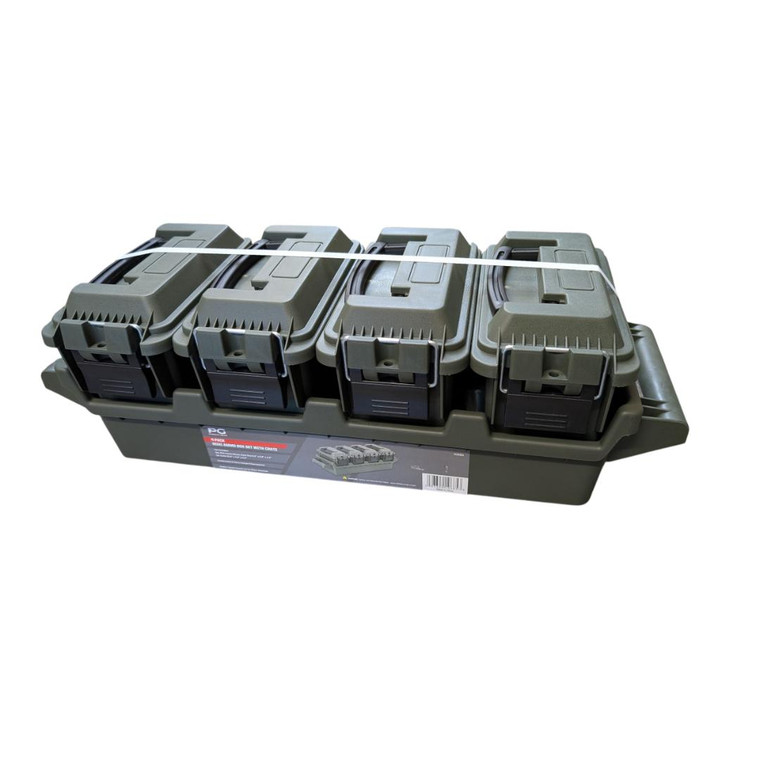 Pursuit Gear 4-Box Mini Ammo Crate, OD Green