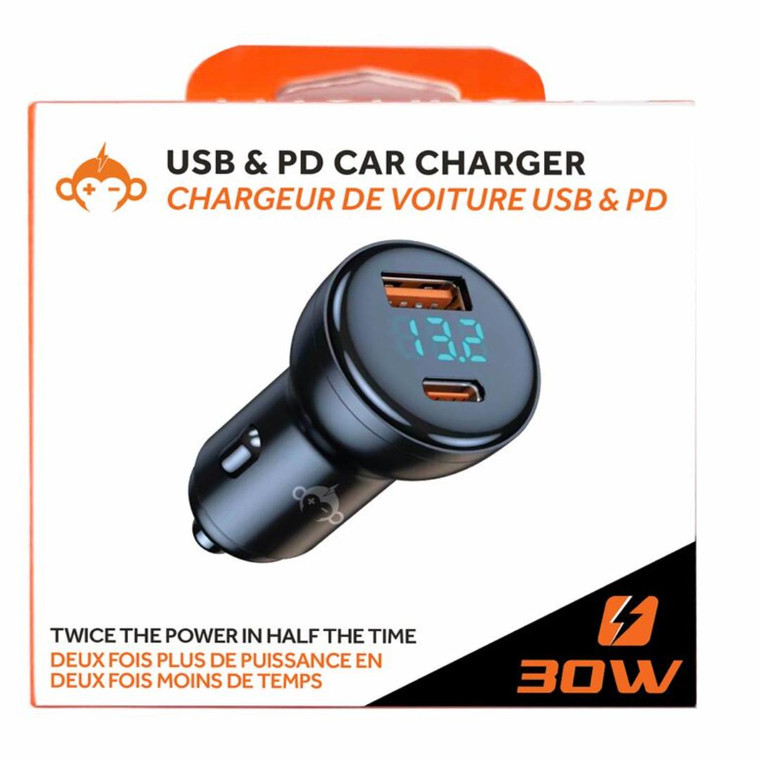 Monkey 30W Dual Port Car Charger
