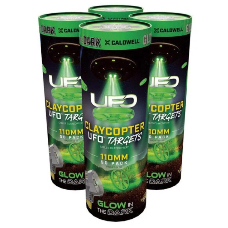 Caldwell ClayCopter UFO 110mm Glowing Target 50 Pack Tube