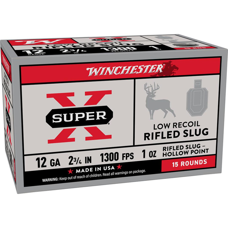 Winchester 12 ga 2-3/4" Super-X 15-Pack Low Recoil 1oz
