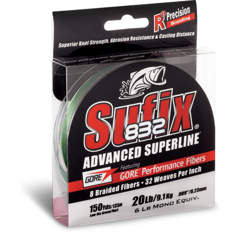 Sufix 832 Braid Lo-Vis Green 1200 yards