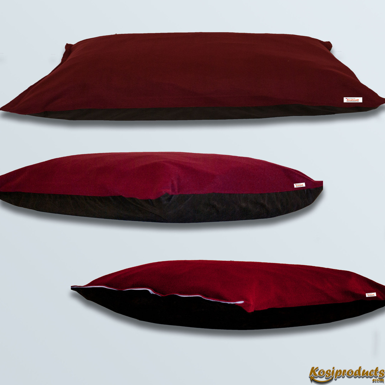 Large Floor Cushions, Floor Pillow, Removable Wine Fleece Cover-4