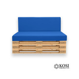 Royal Blue Pallet Seat and Back