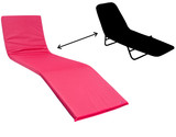 Pink 4cm Thick Sun Lounger Mattress, Water resistant Sunlounger Cushions Pads