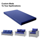 Custom Made Crash Mats, Seating Pads Navy-6cm