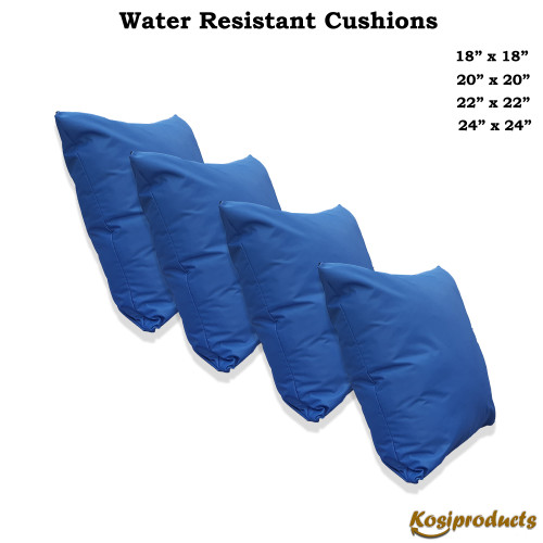 Outdoor Cushions for Pallet and Rattan Furniture Square Royal Blue-4 Pack