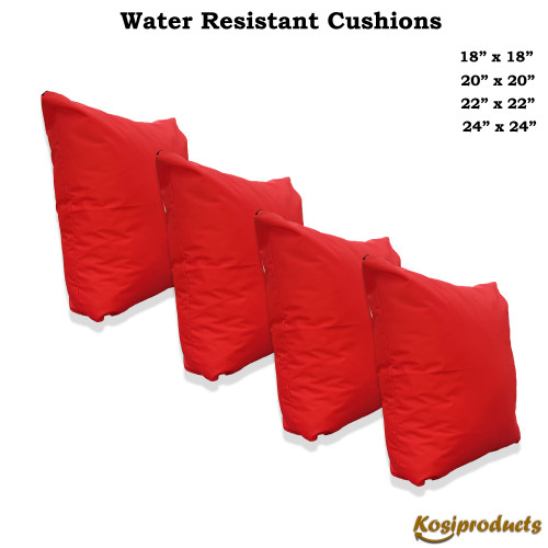 Outdoor Cushions for Pallet and Rattan Furniture Square Red-4 Pack