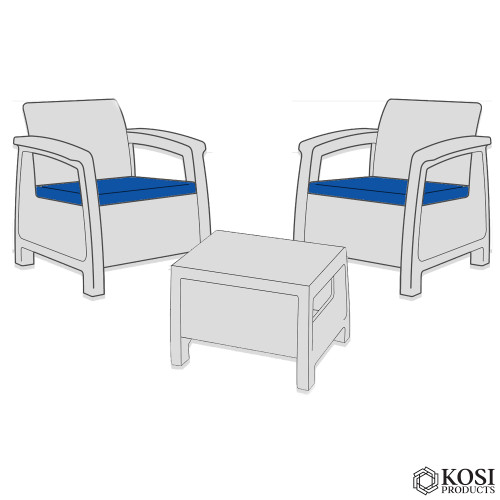 Royal Blue Keter Corfu Replacement Seat Cushion-7