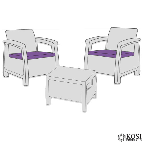 Purple Keter Corfu Replacement Seat Cushion-7