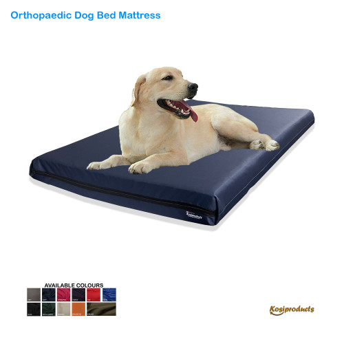 Waterproof Orthepaedic Dog Bed Mattress, Navy Blue Water Resistant Polyester Cover-main