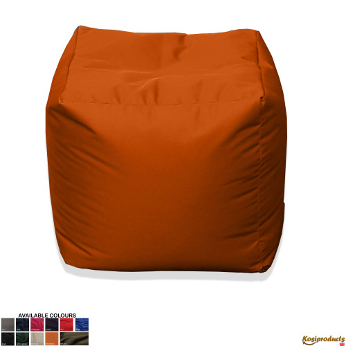 Ottoman Bean Bag Footstool Pouf Orange Main 1