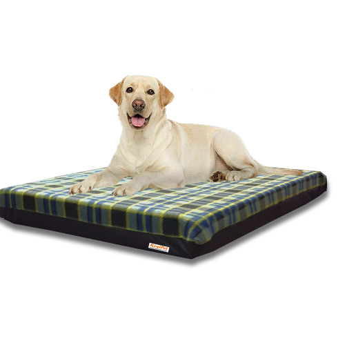 Dog Bed Mattress, 10cm Thick, Brown Check Removable Cover, Cage Crate Mat-Kosipet-3