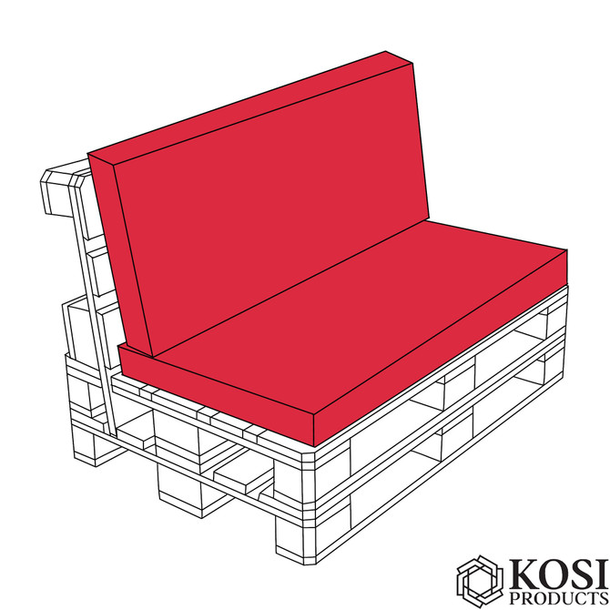 Red Pallet Seat and Back-1