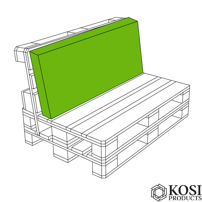 Lime Green Back Pallet Seat Cushion Pad