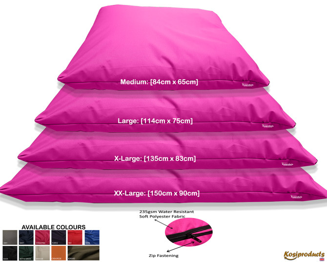 Large Beanbag Floor Cushions, Floor Pillow Pink-4