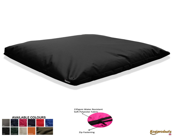 Large Beanbag Floor Cushions, Floor Pillow Black-3
