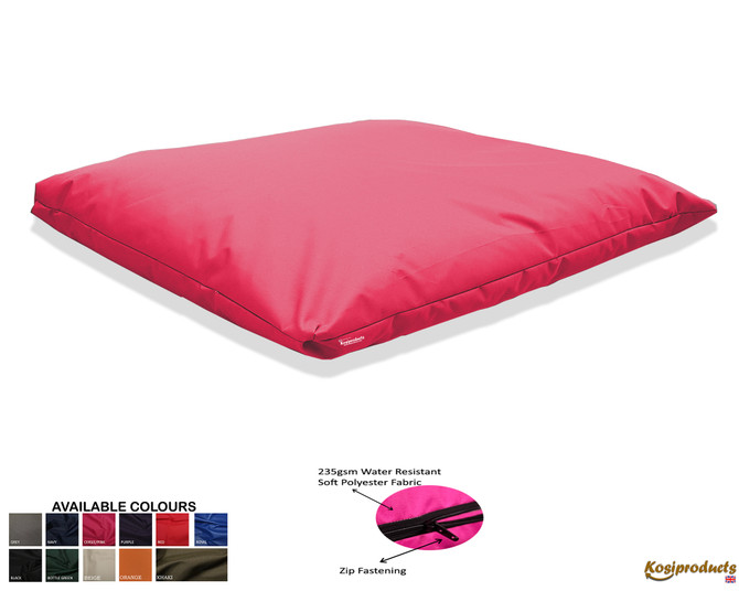 Large Beanbag Floor Cushions, Floor Pillow Red -2