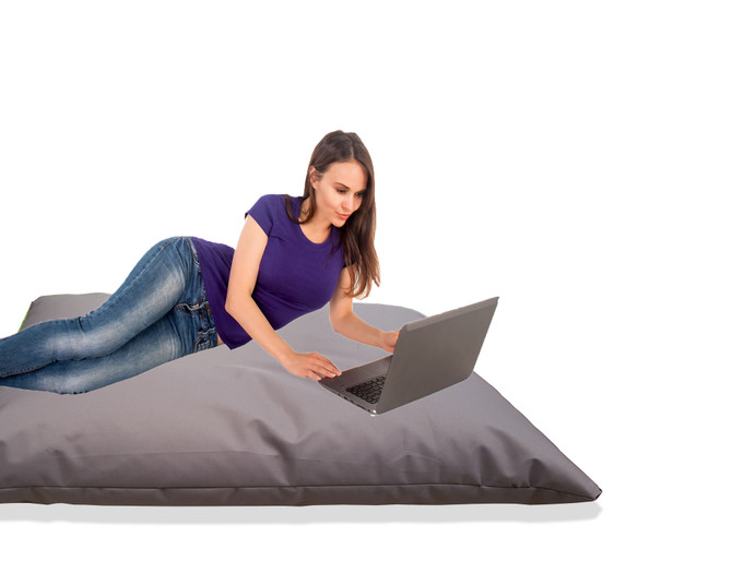 Large Beanbag Floor Cushions, Floor Pillow Grey Model-2