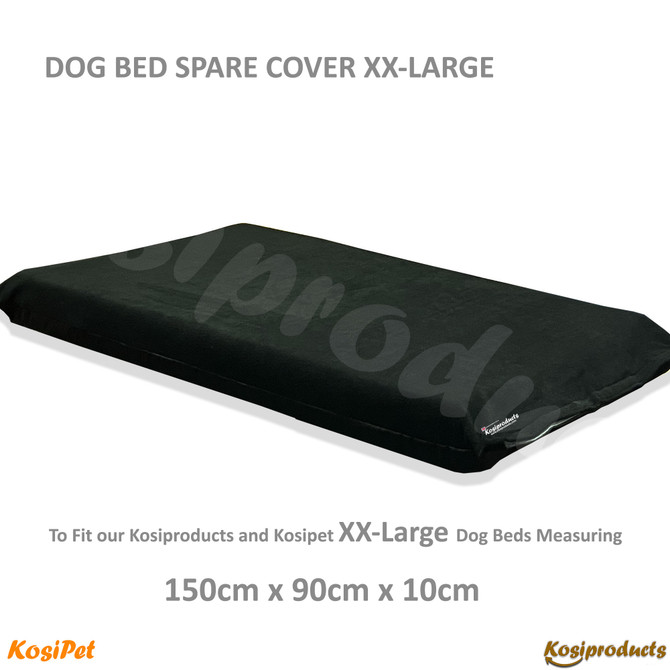 Non Slip Dog Bed Replacement Cover, Black Anti Pill Fleece Spare Cover -Kosipet-2