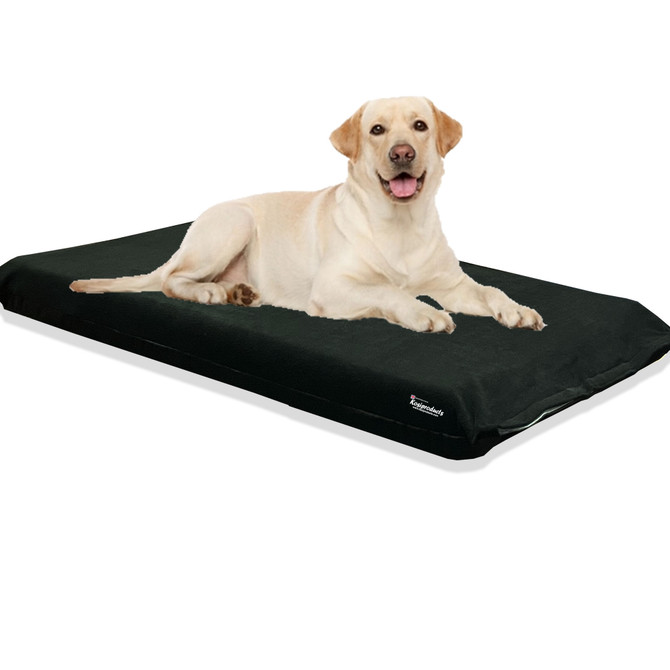 Non Slip Dog Bed Replacement Cover, Black Anti Pill Fleece Spare Cover -Kosipet-5