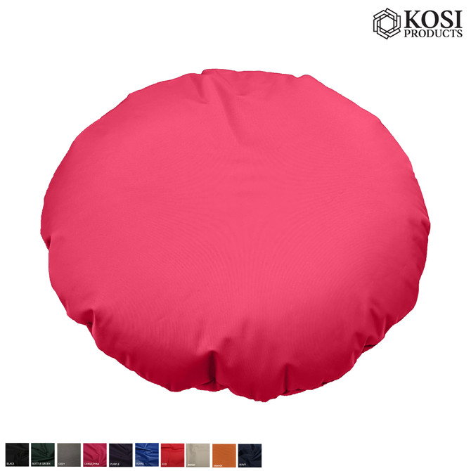 Red Beangbag Round Floor Cushions Indoor and Outdoor Water Resistant-2