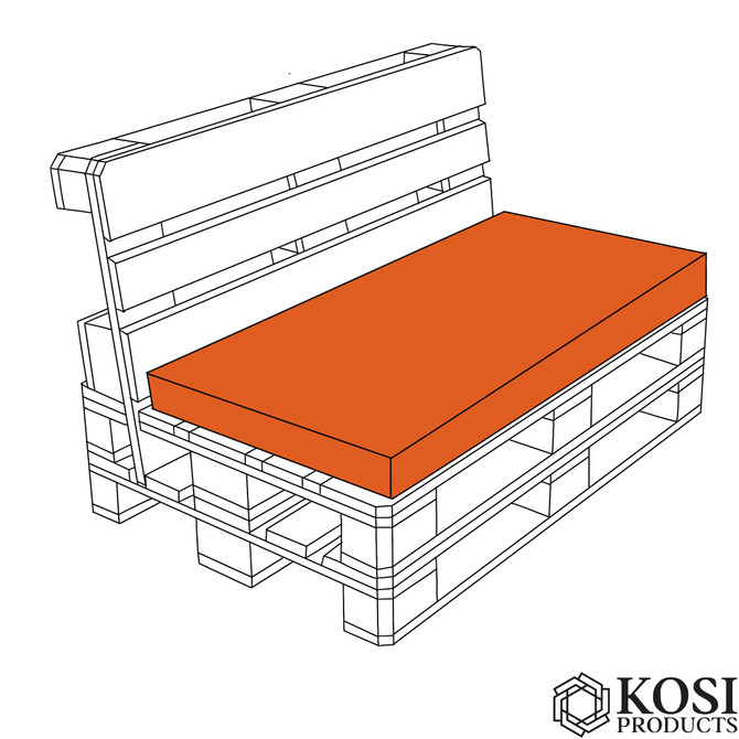 Orange Full Pallet Seat Cushion Pad