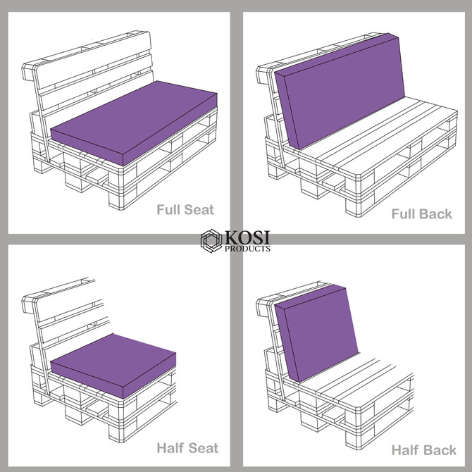 Purple Combo Pallet Seat Cushion Pad