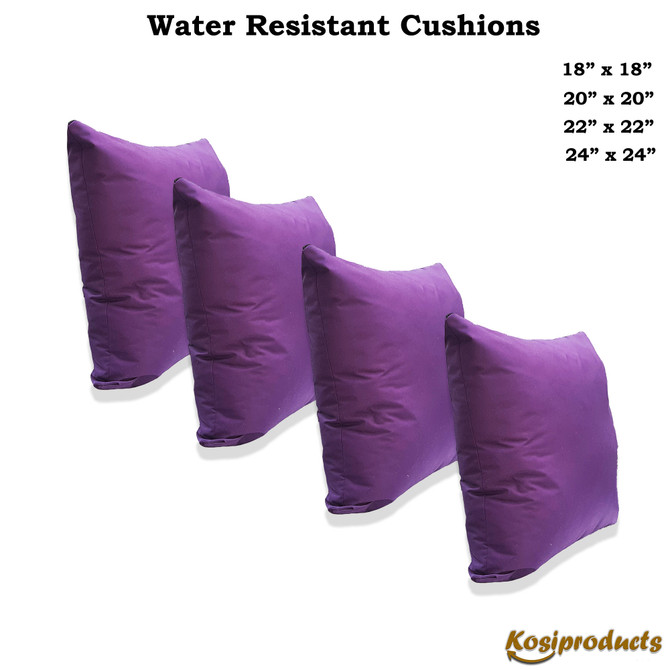 Outdoor Cushions for Pallet and Rattan Furniture Square Purple-4 Pack