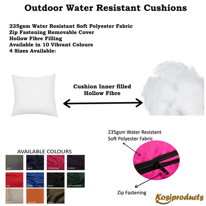 Outdoor Cushions for Pallet and Rattan Furniture Square Specifications