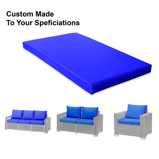 Custom Made Crash Mats, Seating Pads Royal Blue 13cm thick