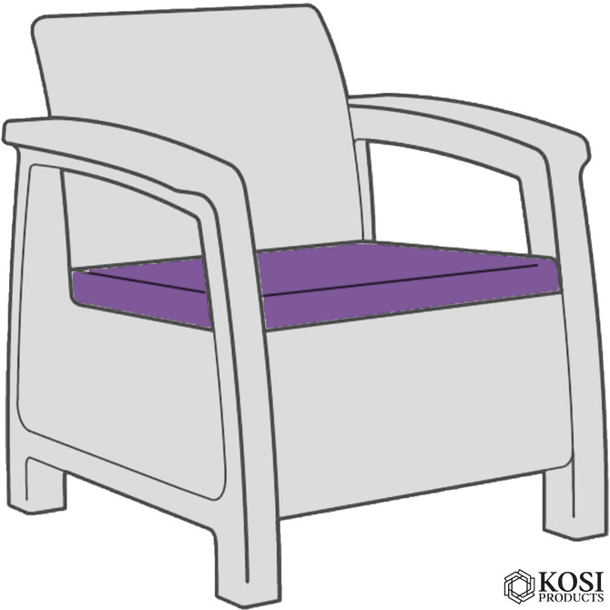 Purple Keter Corfu Replacement Seat Cushion-5