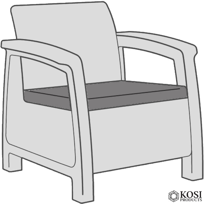 Grey Keter Corfu Replacement Seat Cushion-9