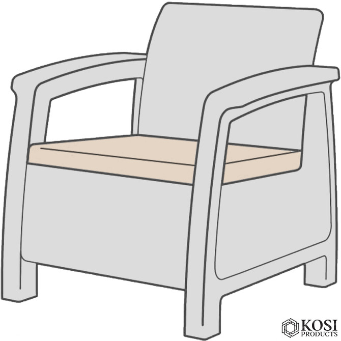 Beige Keter Corfu Replacement Seat Cushion-7