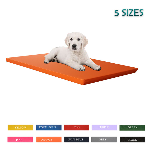 Dog Cat Cage Crate Mat Bed  Mattress Tough Water Resistant Orange Cover 5cm thick-3