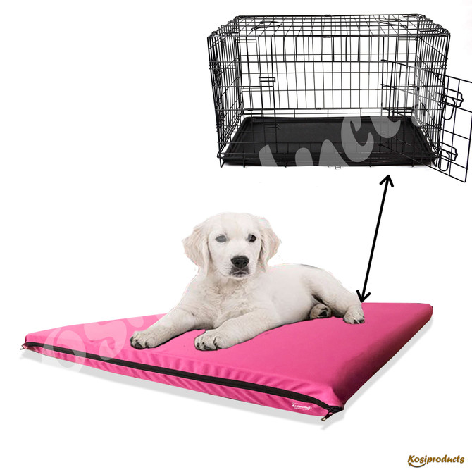 Dog Cat Cage Crate Mat Bed  Mattress Tough Water Resistant Pink Cover 5cm thick-7
