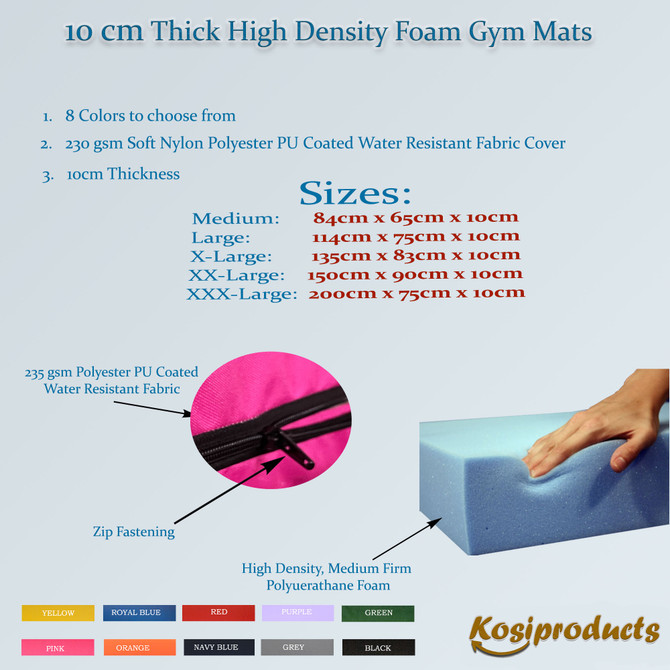Kosipad Green High Density Foam Gymnastics crash landing gym mat 10cm thick-2