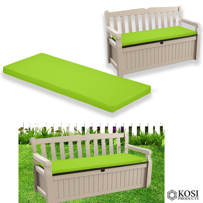 Lime Green Ketter Icenic Rattan Bench Cushion Seating Pad Main