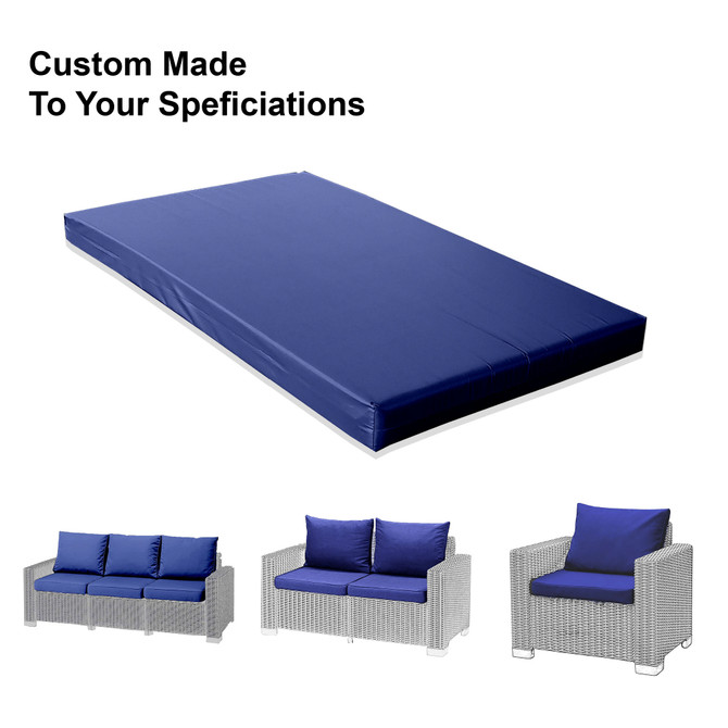 Custom Made Crash Mats, Seating Pads Navy-4cm