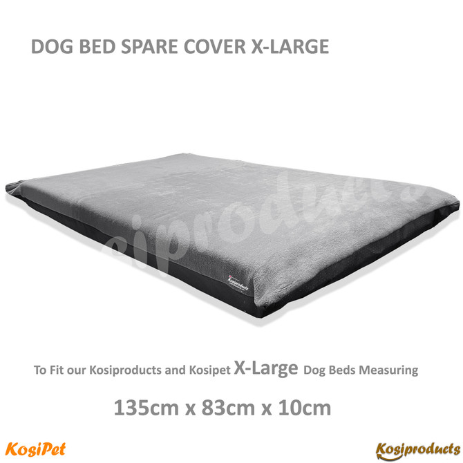 Non Slip Dog Bed Replacement Cover, Grey Anti Pill Fleece Spare Cover -Kosipet-4