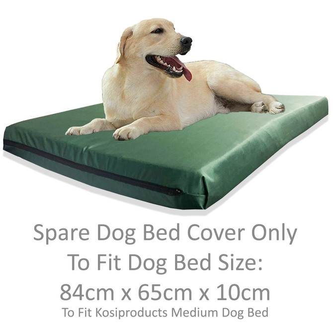 Water Resistant Dog Bed Replacement Green Cover, Medium -Kosipet