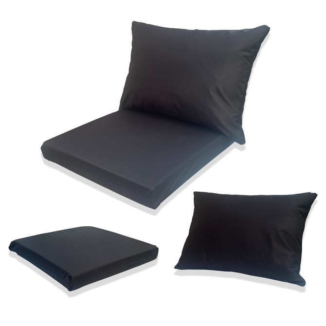 Rattan Replacement Cushions and Seats Pads for Keter Allibert California Black Set 2