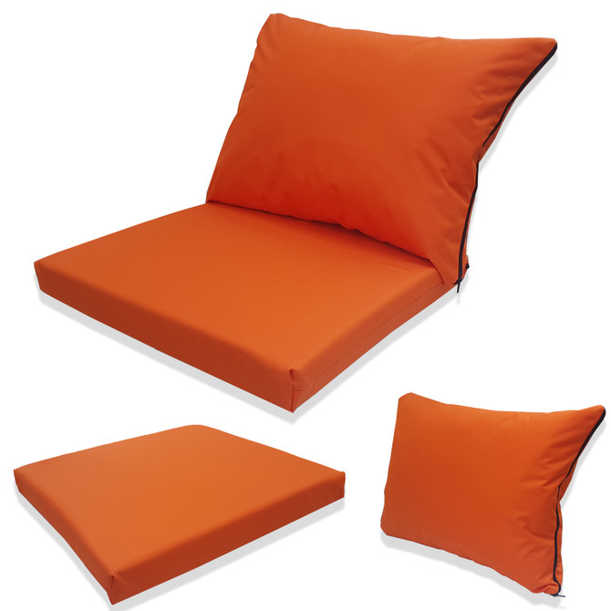 Rattan Replacement Cushions and Seats Pads for Keter Allibert California Orange Set 4